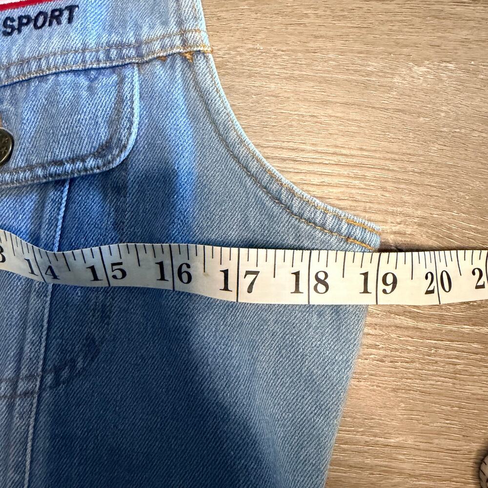 Vintage Tangibles USA Sport Denim Vest Jean Olympics Fourth of July - Picture 5 of 8